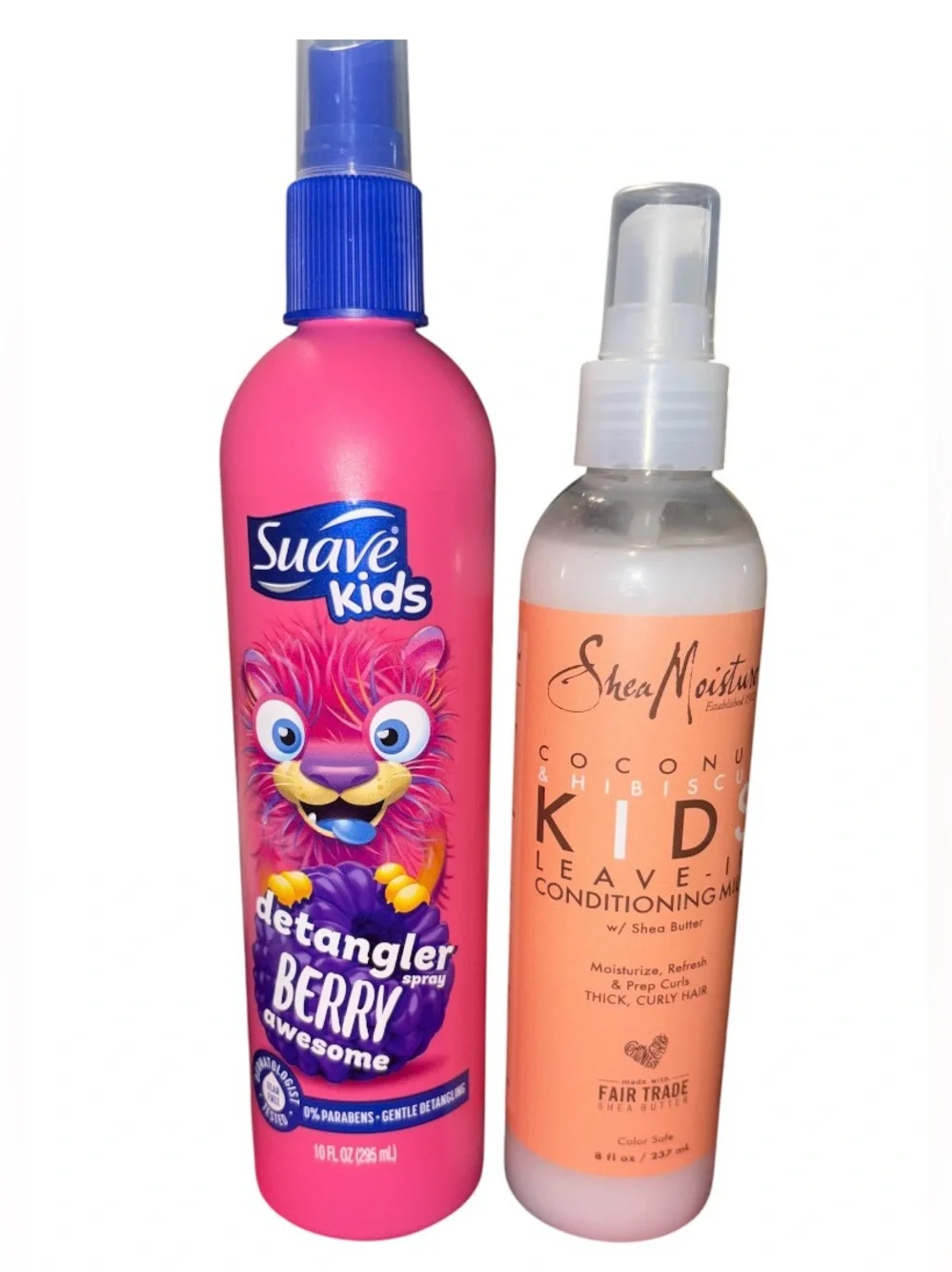 Kids Berry Detangler Spray & Shea Moisture Leave in Conditioner Bundle